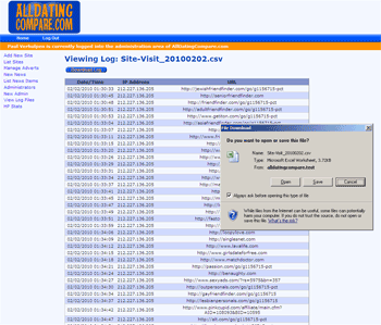 Click Through Logs