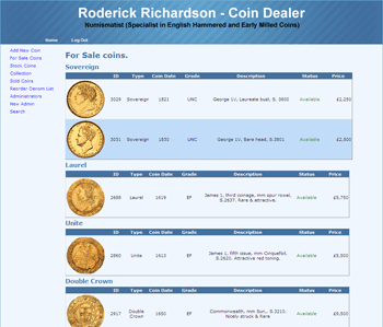 Admin - For Sale Coins